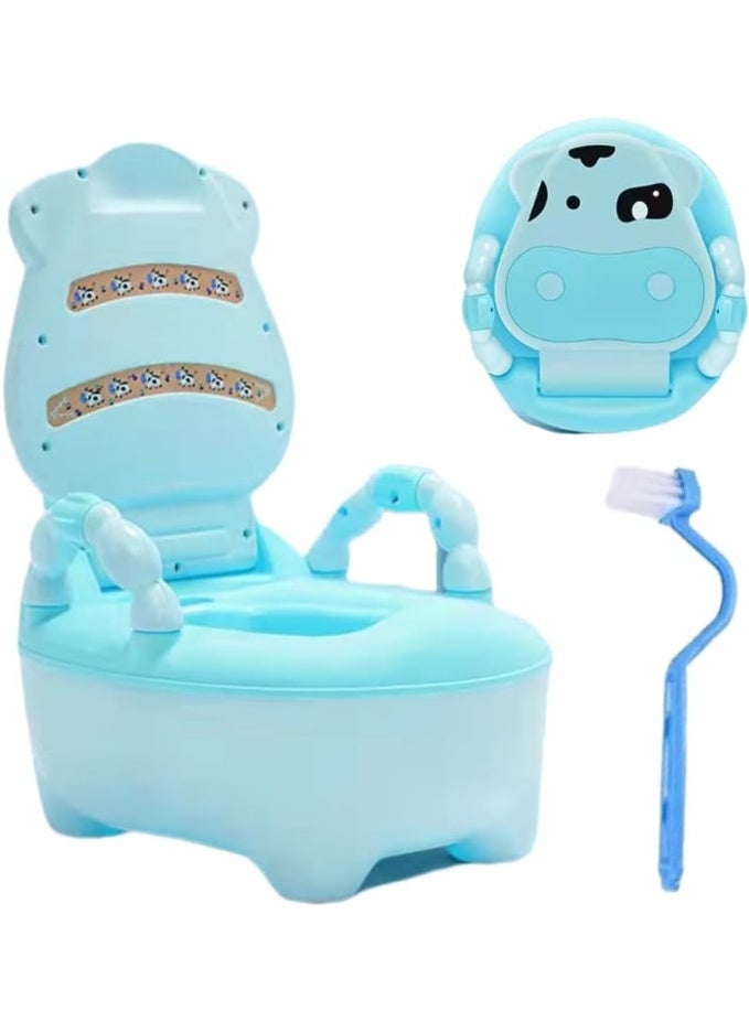 Soofam Baby Potty Training Chair for Boys and Girls, Toddlers Potty Toilet Chair, Cute Potty Training Toilet with Lid for Kids,Comfortable Potty Seat for Children 1-6 Years Old (Blue) - Image 1