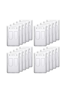ID Badge Holders, Clear Card Holder for Breakaway Lanyard, Hard Plastic Sleeves, Baseball Protector, Name Tag Office School, Case Sports Cards 20 Pack