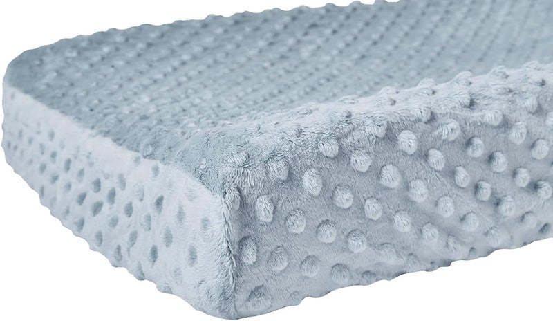 DONOMILO Changing Pad Cover Super Soft Dots Skin-Friendly Breathable Wipeable Changing Table Sheets for Baby Boy and Baby Girl (Cloud Blue) - Image 3