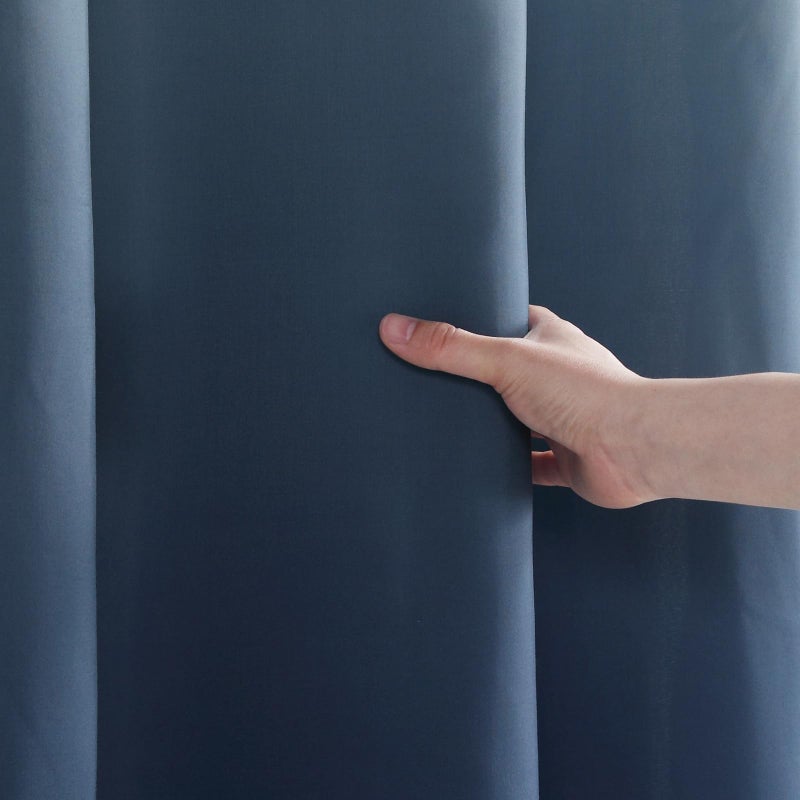 MVSUTA Ombre Blue Modern Fabric Printed Waterproof Polyester Shower Curtain Classic Farmhouse Popular Shower Curtains for Bathroom 72"" W x Extra 78"" L - Image 4