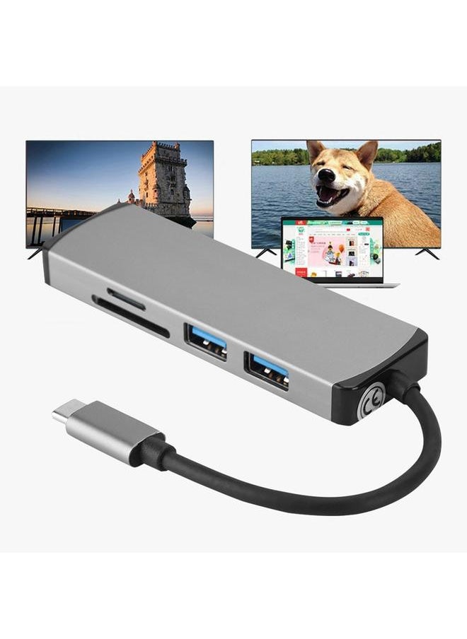 Thoraya Cabledeconn TypeC Interface to HDMI+HUB+SD Multifunction Docking Station Converter  - Image 4