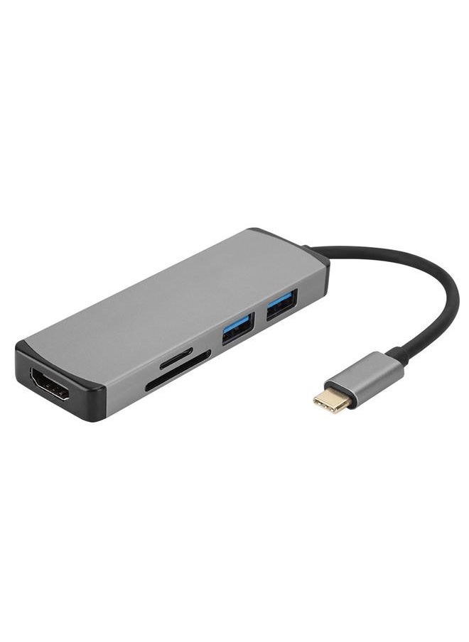 Thoraya Cabledeconn TypeC Interface to HDMI+HUB+SD Multifunction Docking Station Converter  - Image 1
