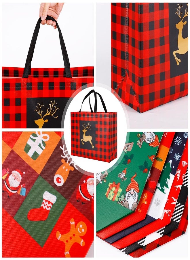 YANGTE 20 Pack Christmas Gift Bags Assorted Sizes, Reusable Tote Bags with Handle, Includes 4 Large 8 Medium 8 Small Non-Woven Christmas Bags for Xmas Party Favors - Image 4