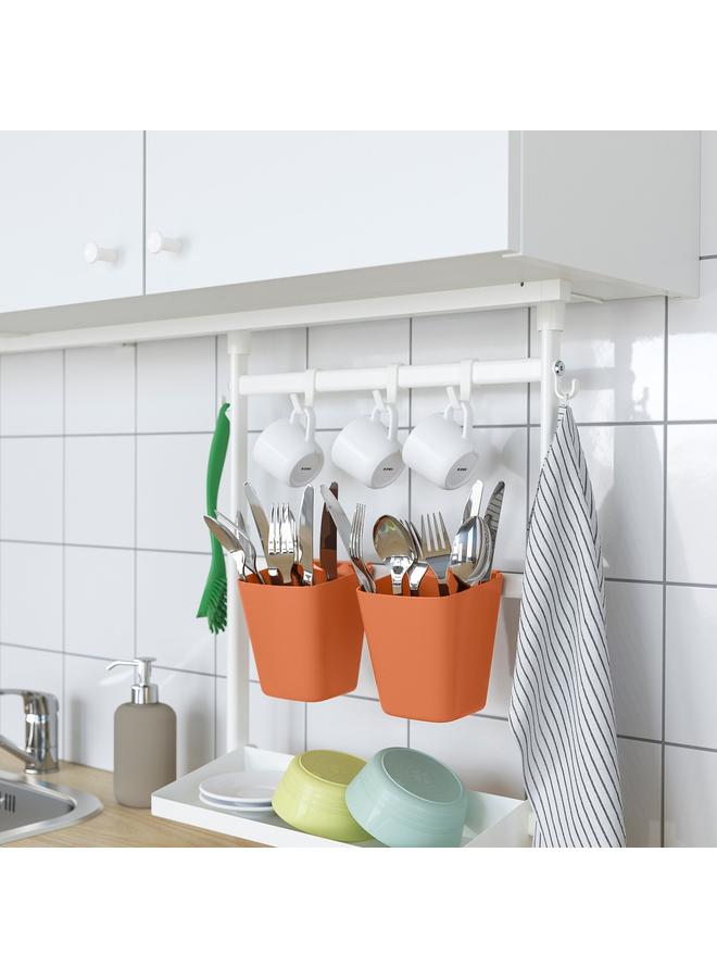 زبون حاوية، برتقالية زاهية، 12×11 سم - Image 2