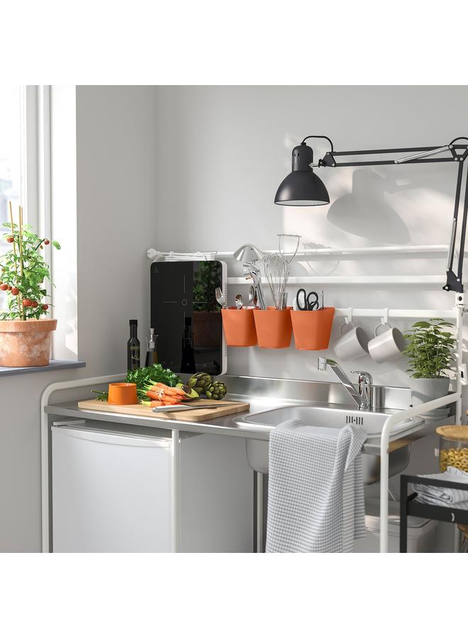 زبون حاوية، برتقالية زاهية، 12×11 سم - Image 3