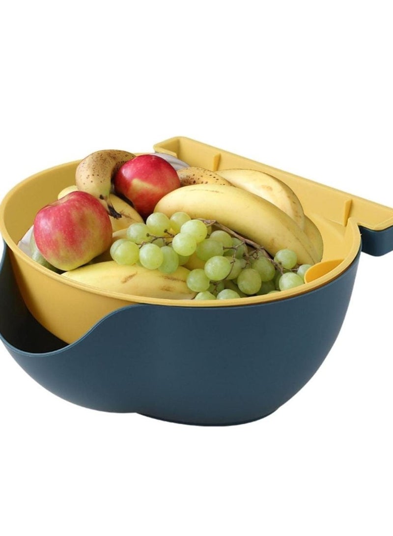 DARIYAH Lazy Snack Bowl with Phone Holder Double Dish Nut Bowl Fruit Tray For Pistachio Edamame Cherries Candy XQ-023 - Image 5