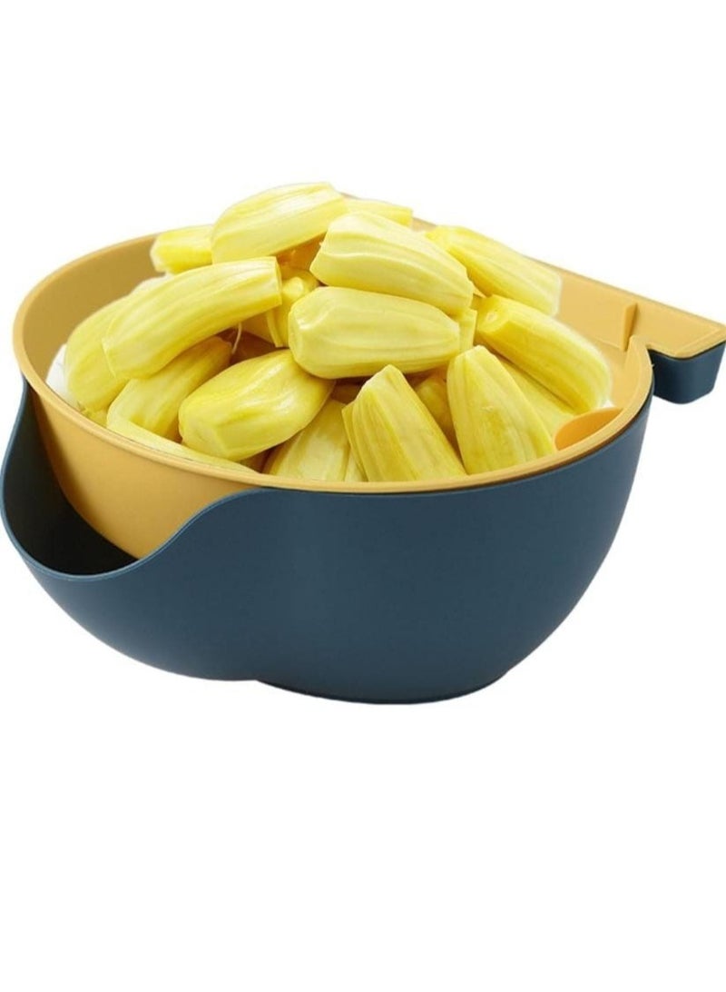 DARIYAH Lazy Snack Bowl with Phone Holder Double Dish Nut Bowl Fruit Tray For Pistachio Edamame Cherries Candy XQ-023 - Image 3
