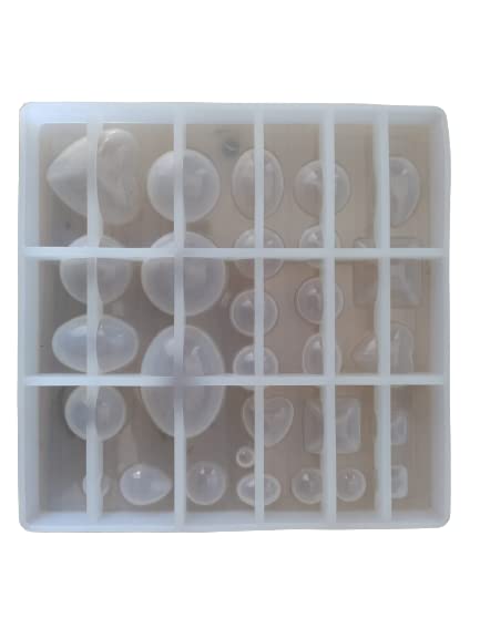 Artool ARTOOL Gemstone Resin Mold for Jewellery Keychains Pendant Epoxy Resin Art Mould DIY Art and Craft 29 in 1 Mold (A59) - Image 2