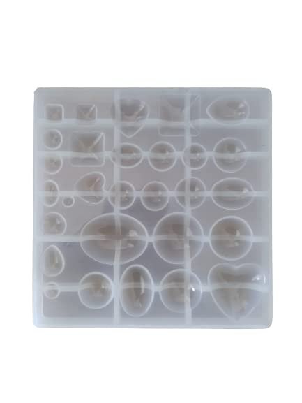 Artool ARTOOL Gemstone Resin Mold for Jewellery Keychains Pendant Epoxy Resin Art Mould DIY Art and Craft 29 in 1 Mold (A59) - Image 1