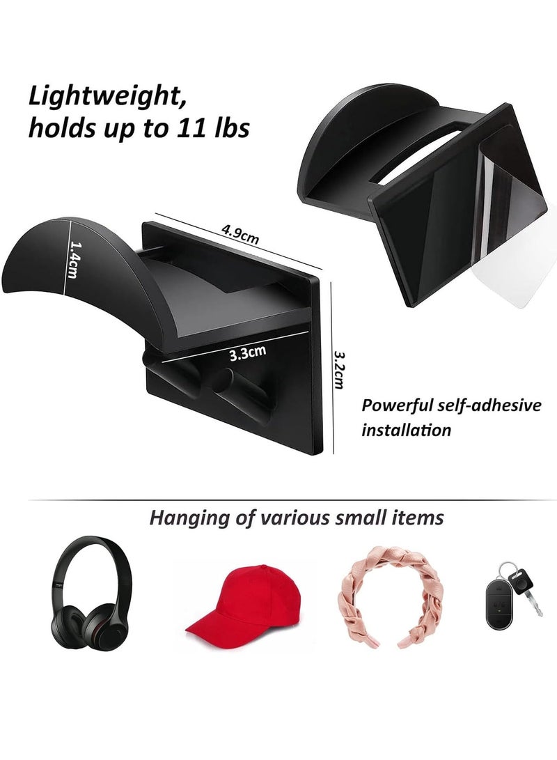 Mmmon 12 Pack Hat Hooks Self Adhesive Hat Hooks Wall Mount Hat Hooks for Wall Mounting Baseball Hats - Image 2