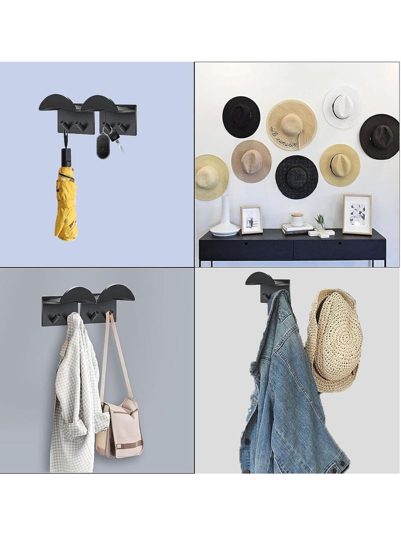 Mmmon 12 Pack Hat Hooks Self Adhesive Hat Hooks Wall Mount Hat Hooks for Wall Mounting Baseball Hats - Image 4