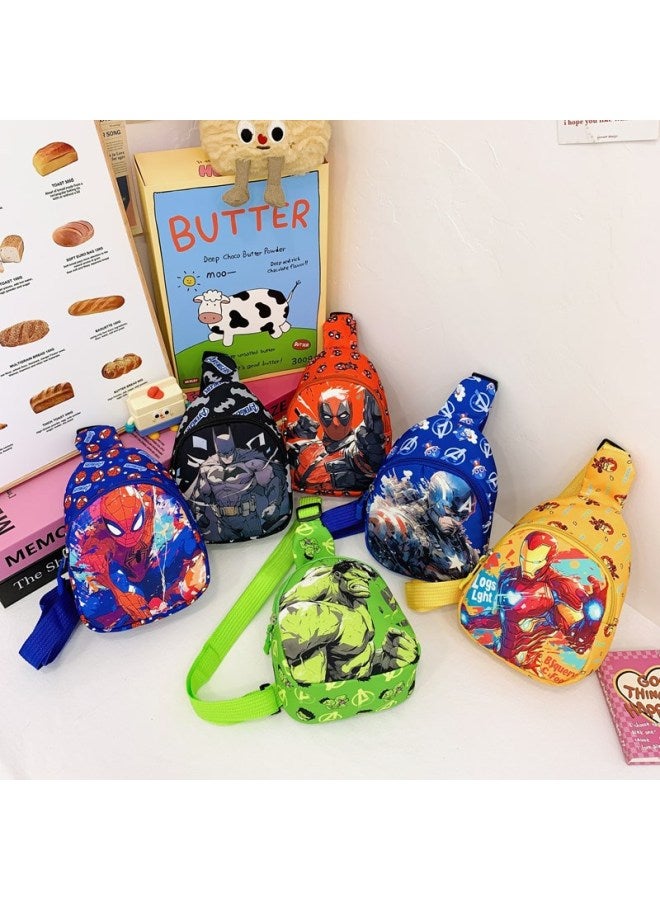 Children's Bag Kindergarten Baby Cartoon Coin Purse Outdoor Leisure Crossbody Bag Boy Handsome Fashionable Chest Bag-Color:Blue American Team  - Image 2