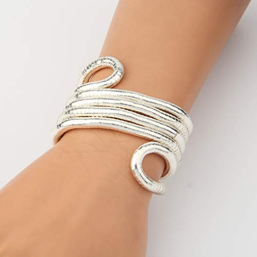 BNQL Bendable Snake Necklace Flexible Multi-purpose Necklace (Silver) - Image 3