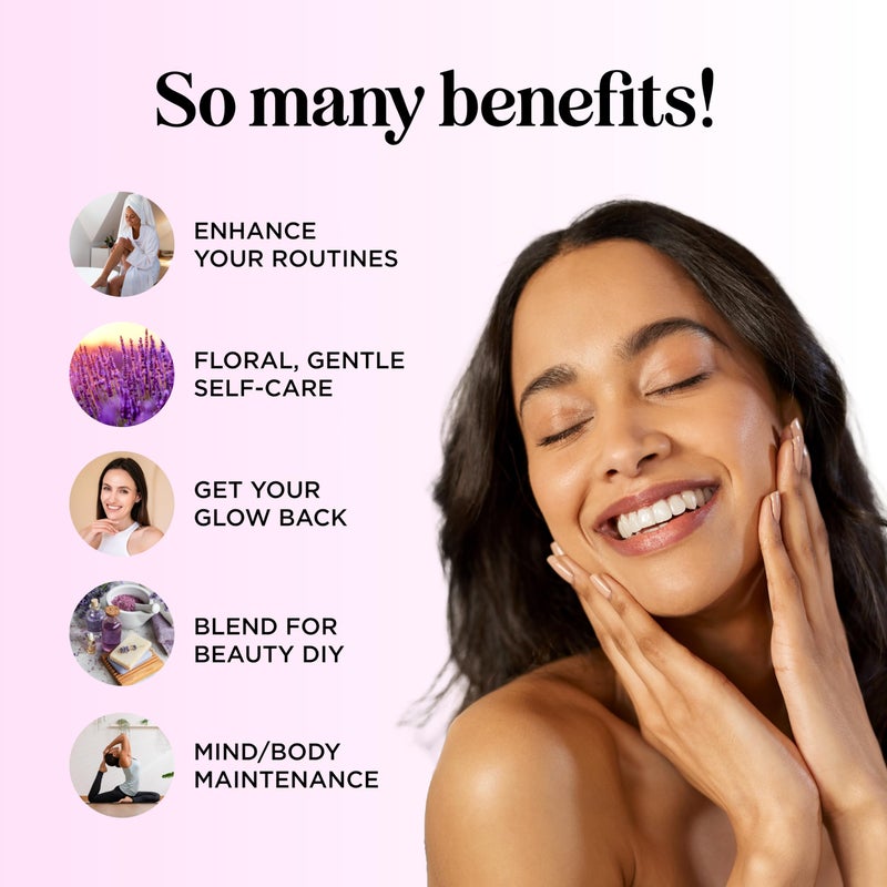 Maple Holistics Pure Lavender Essential Oil - Lavender Oil for Hair Skin and Nails Plus Aromatherapy Diffusers Humidifiers Linens and Baths for at Home Spa Self Care - Premium Grade Non-GMO in Glass Bottle (1 Fl Oz) - Image 3