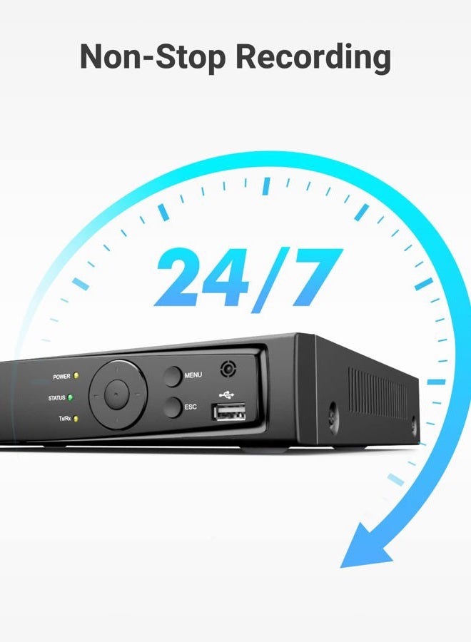 ANNKE 12MP 8CH PoE NVR, Smart AI Network Video Recorder, Support up to 8X IP Cameras, Works with 12MP/8MP/6MP/5MP/4MP PoE Cam, 24/7 Recording, RTSP, (Not Included HDD) - Image 5