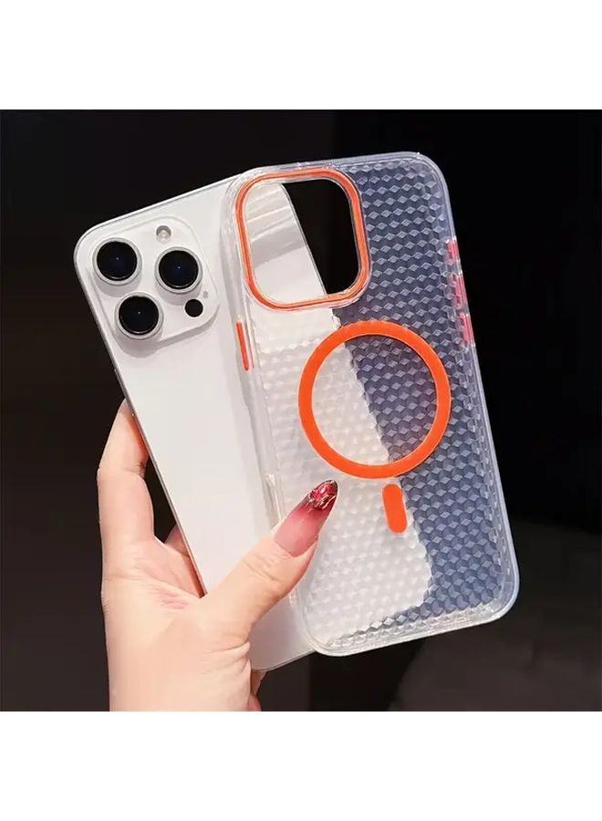 Yellow Magnetic Wireless Charging Case Compatible with iPhone 14 Plus Matte Shockproof - Image 3