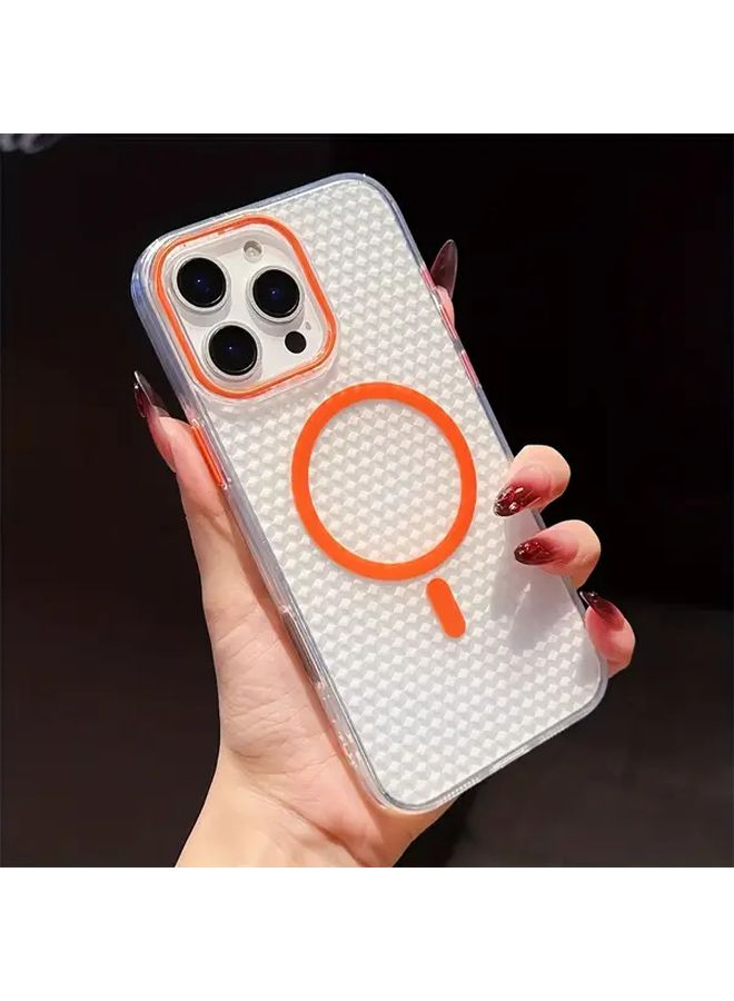 Yellow Magnetic Wireless Charging Case Compatible with iPhone 14 Plus Matte Shockproof - Image 4