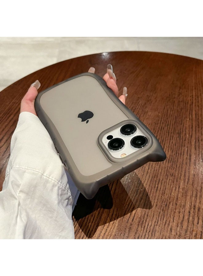 NIBEMINENT Cat Ears Protective TPU Case Cover For iPhone 16, Black - Image 2