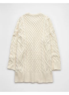 American Eagle AE Long-Sleeve Cable Knit Sweater Mini Dress  - Image 4