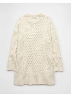 American Eagle AE Long-Sleeve Cable Knit Sweater Mini Dress  - Image 2