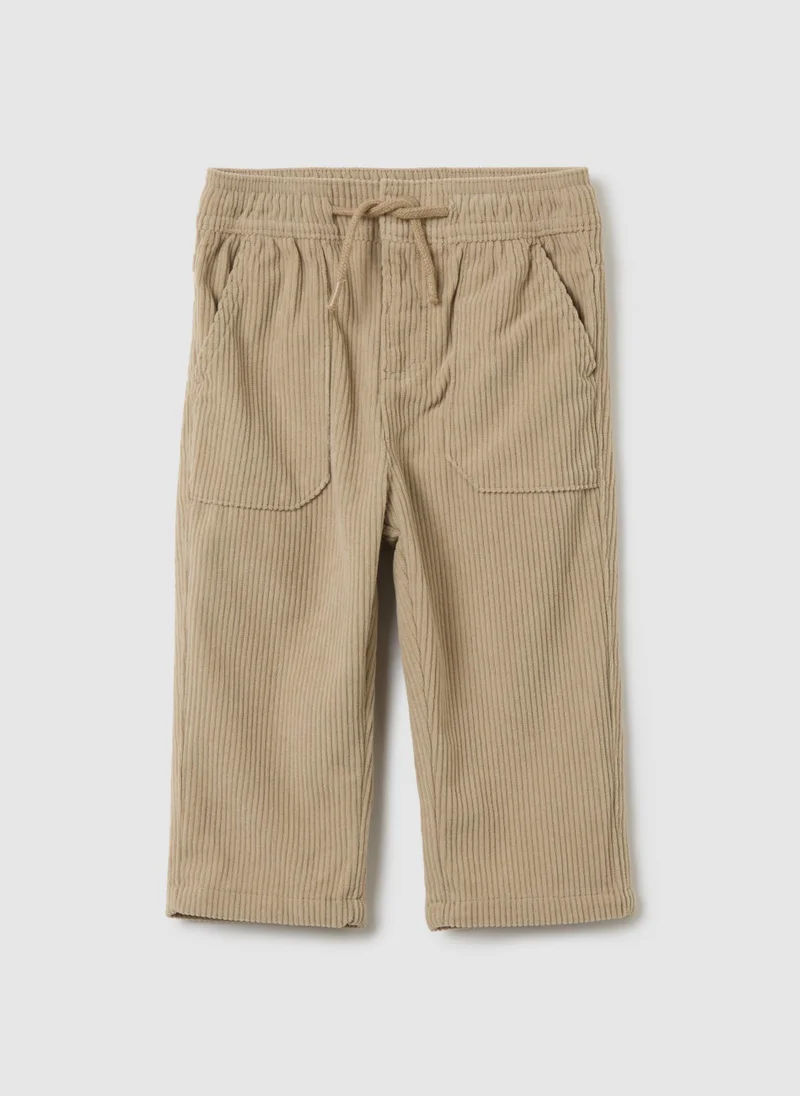 او في اس OVS Beige Regular Fit Baby Trousers