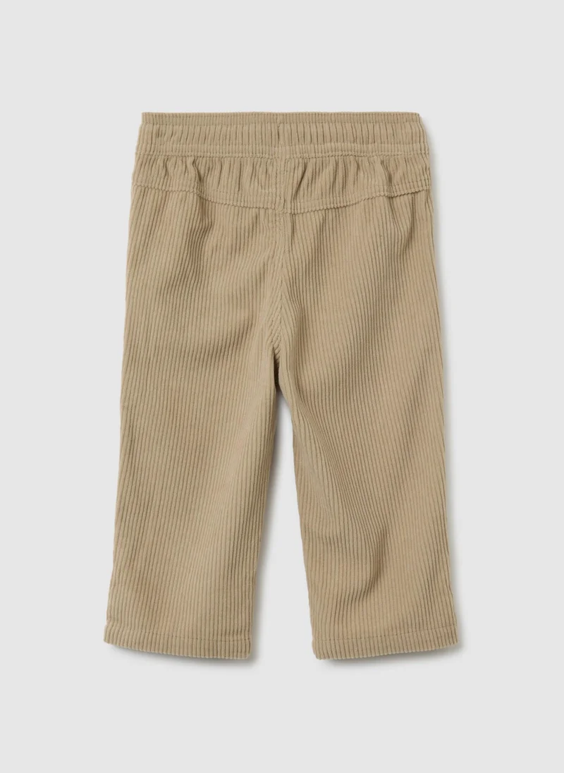 او في اس OVS Beige Regular Fit Baby Trousers
