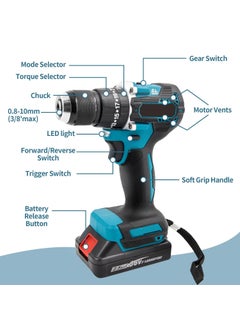 PASHANDOZ PASHANDOZ Electric Impact Wrench Powerful Cordless Wrench Power Tool Handheld Power Tools 36V Cordless Electric Screwdriver Machine Rechargeable Household Portable Electric Drill Driver  - Image 5