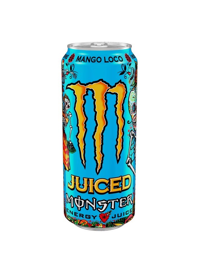 Monster Energy - Monster® Mango Loco Energy + Juice Carbonated Energy Drink | L-Carnitine + Inositol + B Vitamins + Taurine, 16.91 Fl Oz ℮ 500 Ml - Image 1