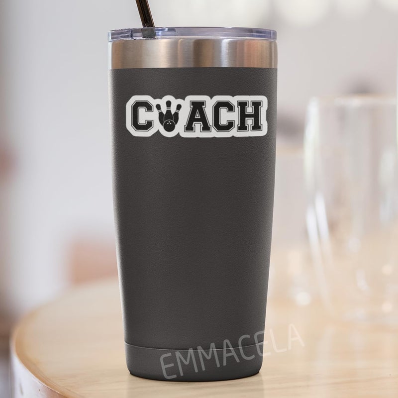 EMMACELA (3PCS) Coach Bowling Sticker, Bowling Stickers - Waterproof Vinyl Decals for Laptops, Tumblers, Scrapbooks, Books, Water Bottles Size 3 x 0.9 Inch - Image 5