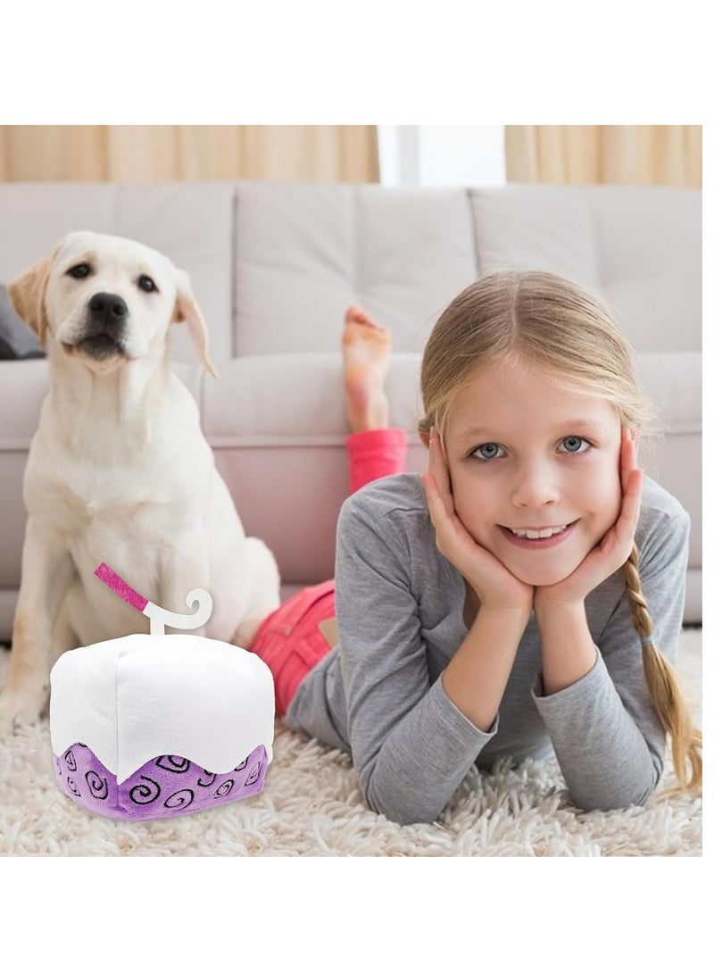 Blox Fruits Plush Doll - 6 Inch Soft Stuffed Animal Toy, Cute Hugging Pillow, Collectible Gift for Kids and Adults, Perfect for Birthdays (Dough) - Purple and White Design - Image 5