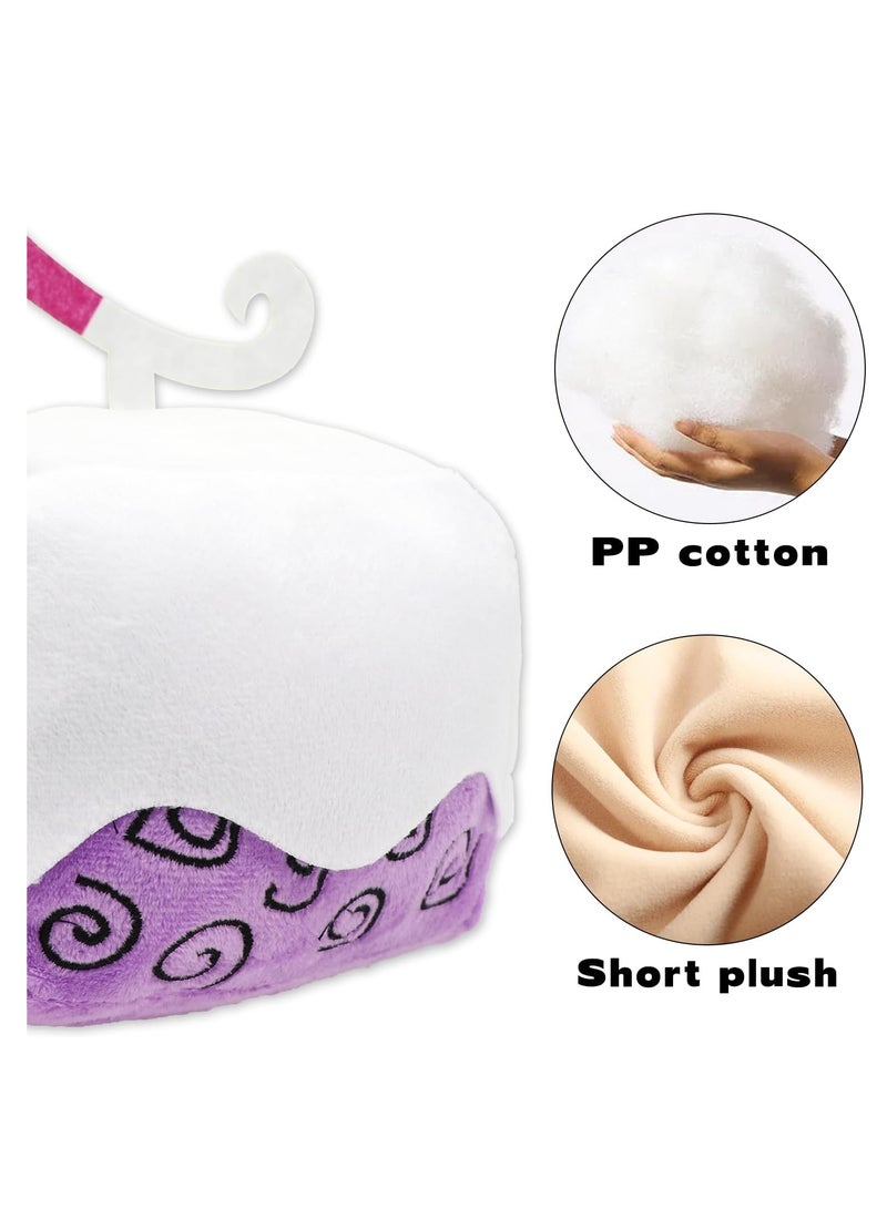 Blox Fruits Plush Doll - 6 Inch Soft Stuffed Animal Toy, Cute Hugging Pillow, Collectible Gift for Kids and Adults, Perfect for Birthdays (Dough) - Purple and White Design - Image 2
