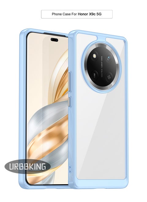 Non Yellowing Drop Protection Thin Flexible Silicone TPU Shockproof Protective Slim Fit Phone Cover For Honor X9c 5G Blue