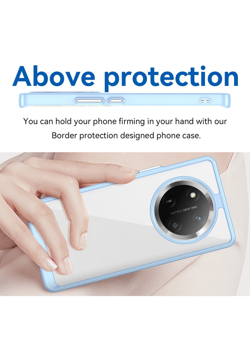 URBBKING Non Yellowing Drop Protection Thin Flexible Silicone TPU Shockproof Protective Slim Fit Phone Cover For Honor X9c 5G Blue  - Image 4