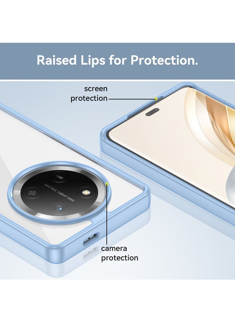 Non Yellowing Drop Protection Thin Flexible Silicone TPU Shockproof Protective Slim Fit Phone Cover For Honor X9c 5G Blue