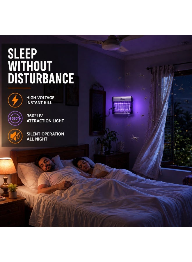 TVON Electric Bug Zapper & UV Insect Killer Lamp - 30W 2800V High-Voltage Mosquito Trap & Fly Killer Machine - Chemical-Free Pest Control Device for Indoor/Outdoor Use - Silent Mosquito Catcher & Flying Insect Zapper for Home, Kitchen, Restaurant, Shop & Office - 50m² Coverage, Child-Safe, Wall/Table/Hanging Mount - Image 2