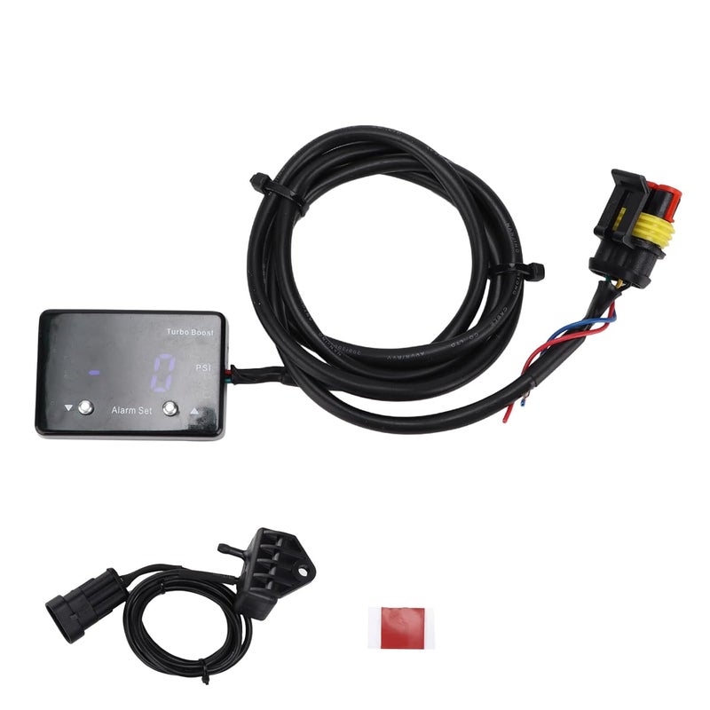 Digital Turbo Boost Gauge 12V, 14 to 40 PSI, Blue LED Display, Universal Car Pressure Meter - Easy Installation, Pressure Alarm Setting, Suitable for Most Cars - Image 4