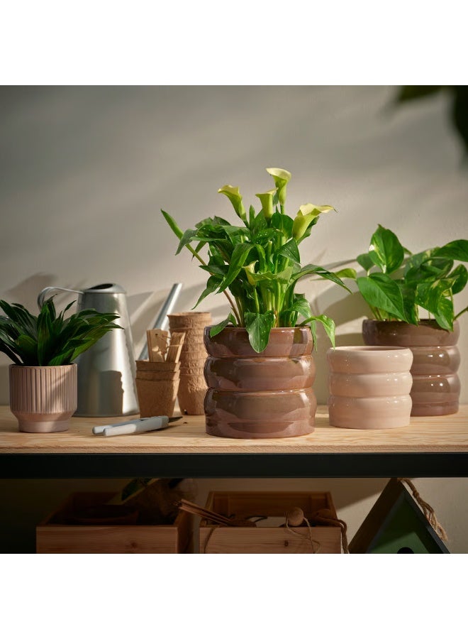 Beige Plant Pot – Indoor & Outdoor Decorative Flower Pot, Durable and Stylish, 12 cm Diameter - Image 3