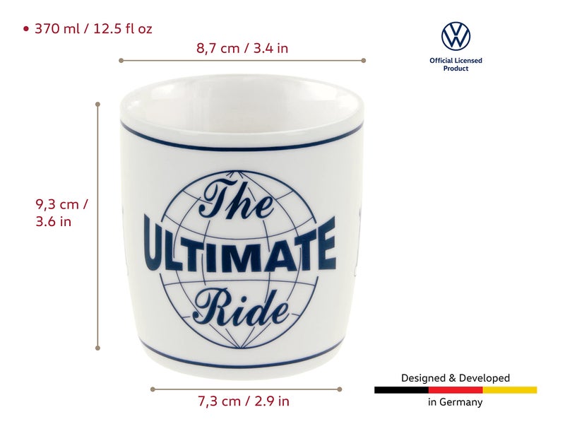 BRISA VW Collection - Volkswagen Large Ceramic Coffee-Tea-Cappuccino Mug Cup in T1 Bus Design (370 ml/12.5 fl oz/The Ultimate Ride/White) - Image 3