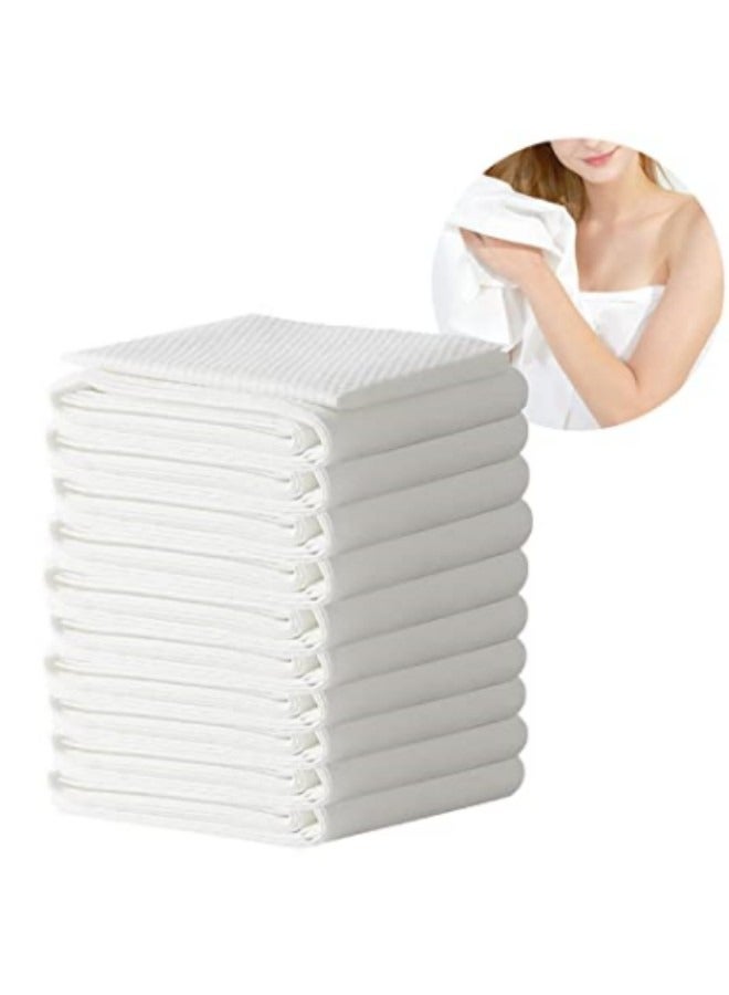 GGEROU Disposable Bath Towels Body owel,Big Towels for Travel,Hotel, Trip, Camping, Soft Towel Set 10 Pack,27.5x55 in - Image 1