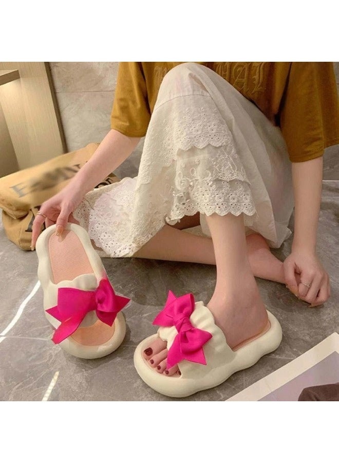 شيبشيب شبشب نسائي لطيف مع ربطة، صندل صيفي أنيق بنعل سميك على طراز السحاب، شبشب غير قابل للانزلاق للاستخدام في المنزل، غرفة النوم، والخارج - Image 4