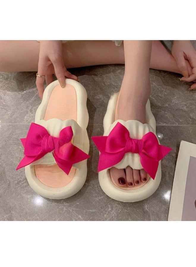 شيبشيب شبشب نسائي لطيف مع ربطة، صندل صيفي أنيق بنعل سميك على طراز السحاب، شبشب غير قابل للانزلاق للاستخدام في المنزل، غرفة النوم، والخارج - Image 3