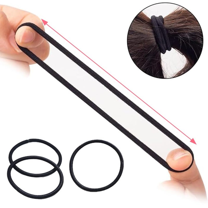 GOSICUKA 120 Pieces Black Hair Ties for Thick and Curly Hair Ponytail Holders Hair Elastic Band for Women or Men(4mm) - Image 3
