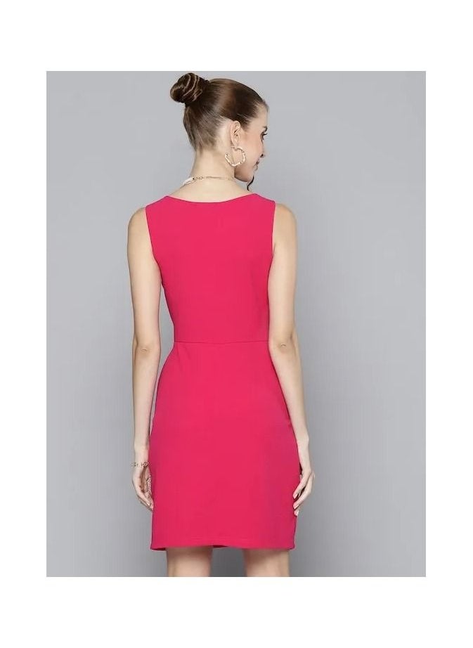 SASSAFRAS Women Pink Cut-Out Dress  - Image 2