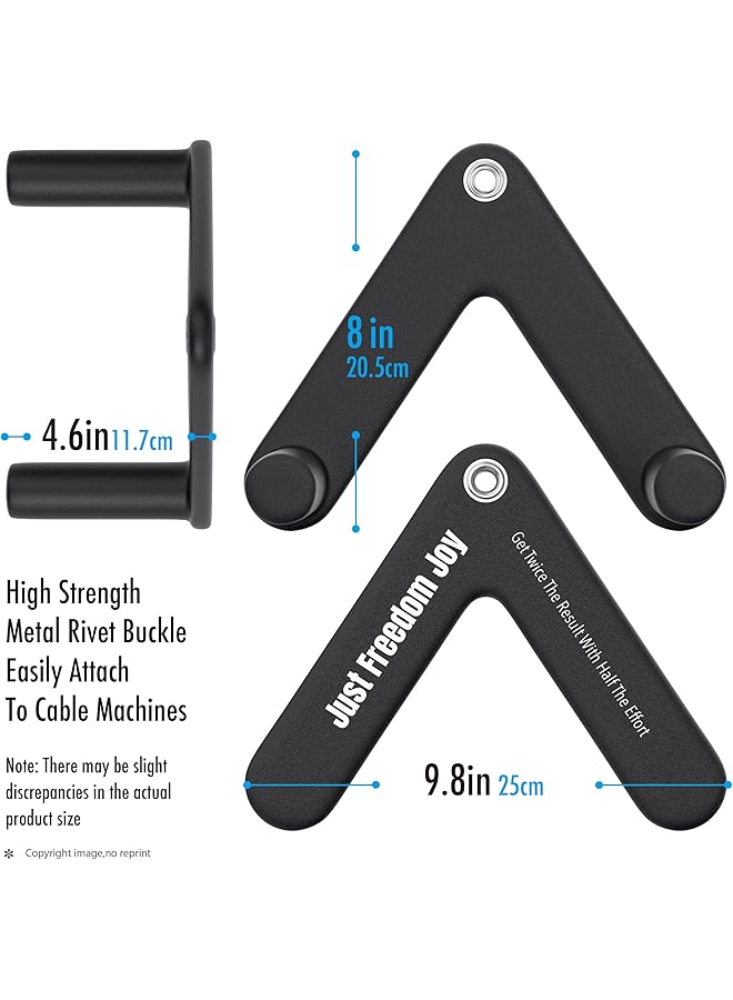 erorex Home Gym Fitness Tricep Press Down Cable Machine Attachment Lat Pulldown Attachment, Weight Machine Accessories V Handle With Rotation Tricep Rope, Rotating Bar V-Shaped Bar - Image 3