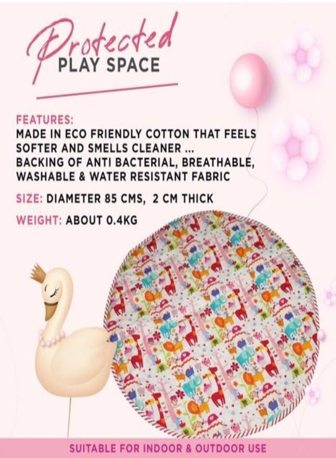 Gordon Activity Mat, Baby Play Mat for Boys and Girls, Safari Animal, 32" x 32", Baby Must Haves, Jungle Nursery Decor Infant Play Mat, Tummy Time Baby Floor Mat, Kids Play Mat, Tummy Time Mat - Image 4