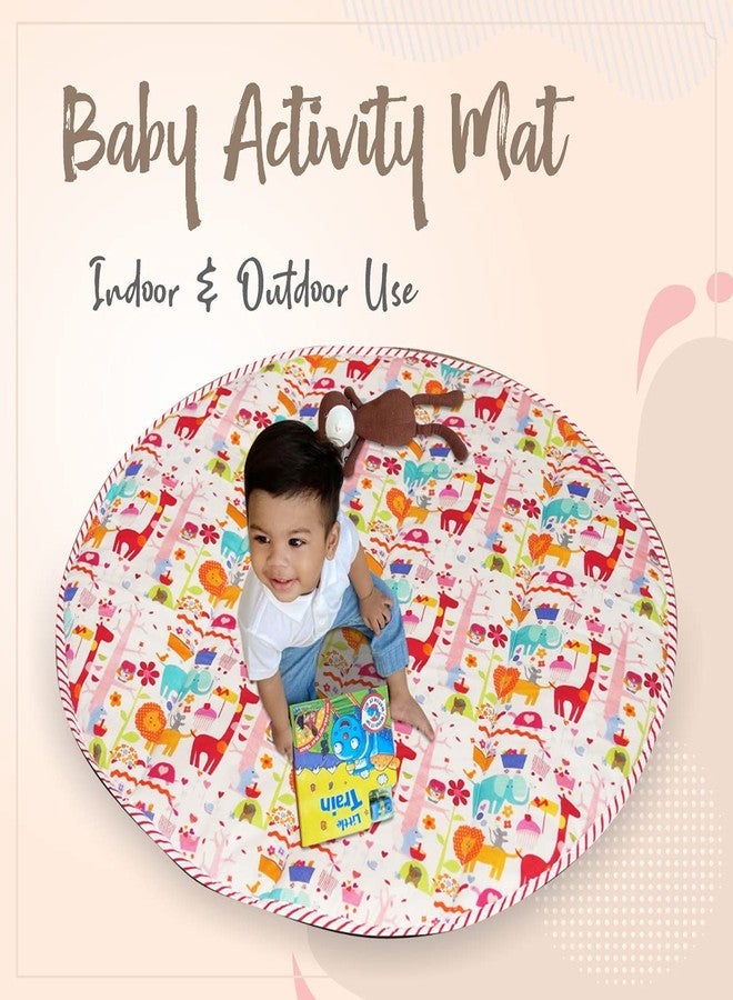Gordon Activity Mat, Baby Play Mat for Boys and Girls, Safari Animal, 32" x 32", Baby Must Haves, Jungle Nursery Decor Infant Play Mat, Tummy Time Baby Floor Mat, Kids Play Mat, Tummy Time Mat - Image 3