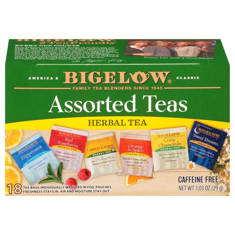 Bigelow Tea Bigelow Herbal Teas Six Flavor Assortment, 18 bags - Image 1