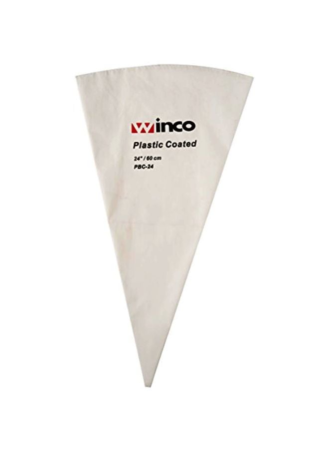 Winco PBC-24 Pastry Bag Cotton with Plastic Coating, 24-Inch,White,Medium - Image 1