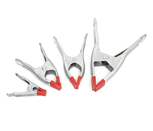 DIY Crafts DIY Crafts Pack Of 4 Pcs Metallic Silver Mix Size 4 Pcs Metal Spring Clamps Rubberized Clamp Spring Metal Jaw Opening for WPack Of 4 Pcs Metallic Silver  - Image 4