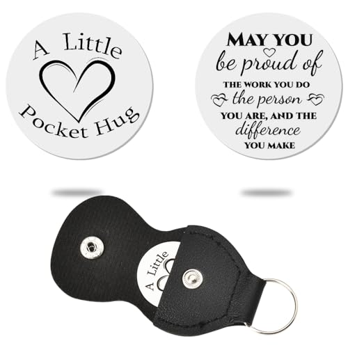 Sisadodo Birthday Christmas Gifts for Women Men Coworkers Inspirational Pocket Hug for colleague Boss leaving Farewell Gifts for Manager Friends Token May You Be Proud of the Work You Do Gifts - Image 1
